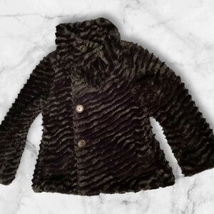 Patagonia Girls Faux Fur Black Jacket